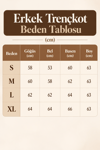 Bej Gabardin Cep Detaylı Erkek Trençkot