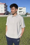 Gri Polo Yaka Erkek Tişört