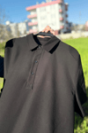 Siyah Polo Yaka Erkek Tişört