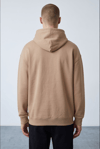 AÇIK KAHVERENGİ KAPŞONLU BASİC SWEATSHİRT 7006