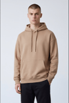 AÇIK KAHVERENGİ KAPŞONLU BASİC SWEATSHİRT 7006