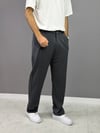 Antrasit kumaş baggy pantolon 5004
