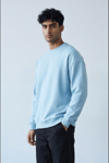 BEBE MAVİSİ BİSİKLET YAKA BASİC SWEATSHİRT 7013