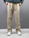 BEJ BELİ KEMERLİ KETEN BAGGY PANTOLON 5032