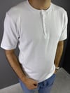 BEYAZ HENLEY YAKA DÜĞMELİ T-SHİRT 7022