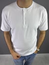 BEYAZ HENLEY YAKA DÜĞMELİ T-SHİRT 7022