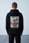 GÜVE NAKIŞLI KAPŞONLU SWEATSHİRT 7041