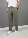 Haki kumaş baggy pantolon 5002