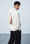 HALI MOTİFLİ KAPŞONLU SWEATSHİRT 7036
