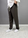 Kahve keten baggy  pantolon 5005