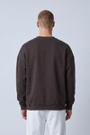 KAHVERENGİ BİSİKLET YAKA BASİC SWEATSHİRT 7009