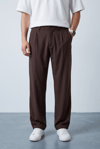 KAHVERENGİ MODAL BAGGY PANTALON 5009