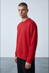 KIRMIZI BİSİKLET YAKA BASİC SWEATSHİRT 7011