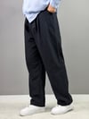 SİYAH BELİ KEMERLİ KETEN BAGGY PANTOLON 5030