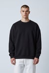 SİYAH BİSİKLET YAKA BASİC SWEATSHİRT 7007