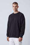 SİYAH BİSİKLET YAKA BASİC SWEATSHİRT 7007