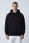 SİYAH KAPŞONLU BASİC SWEATSHİRT 7000