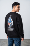YELKEN MOTİFLİ BİSİKLET YAKA SWEATSHİRT 7015