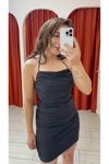 BSL SİYAH KISA ELBİSE