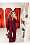 CEKET PANTOLON KADIN BORDO TAKIM