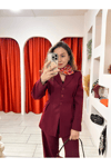 CEKET PANTOLON KADIN BORDO TAKIM
