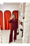 CEKET PANTOLON KADIN BORDO TAKIM