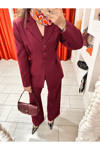 CEKET PANTOLON KADIN BORDO TAKIM