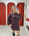 Hırka Etek Kırçıllı Bordo Takım