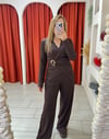 Kadın Gold Tokakı Bluz Pantolon Takım