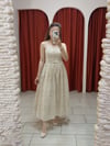 Nakışlı Vizon Elbise