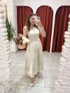 Nakışlı Vizon Elbise