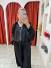 Saten Bomber Ceket Siyah