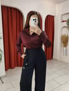Saten Bordo Gömlek
