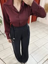 Saten Bordo Gömlek