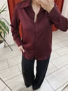 Saten Bordo Gömlek