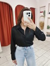 Saten Gömlek Siyah