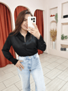Saten Gömlek Siyah