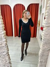 Triko Elbise Siyah