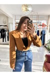Vatkalı Kısa Kaşe Ceket-S