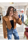 Vatkalı Kısa Kaşe Ceket-S