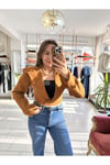 Vatkalı Kısa Kaşe Ceket-S
