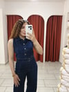 Yelekli Jean Takım Lacivert