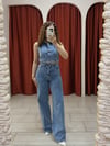 Yelekli Jean Takım Mavi