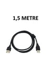 1.5 Metre USB 2.0 Uzatma Kablosu Erkek Dişi - Ferrit Filtreli Siyah