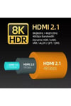 8K Ultra HD 2.1 HDMI Kablo - 48 Gbps Yüksek Hız, 8K@60Hz / 4K@120Hz, Dinamik HDR, eARC, PS5/Xbox Yeni Nesil Konsol Uyu