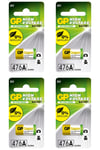Batteries GP476A Süper Alkalin 476A/Px28A/A544/4LR44 Boy Pil, 6 Volt, Tekli Kart 4 Adet Pil