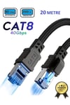 CAT8 Lan Kablosu Cat8 Lan Kablosu 20 Metre Örgü Kaplama Yüksek Hızlı 40GBPS 2000MHZ Ethernet Kablosu