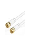 Fabrikasyon Gold Uç F Konnektörlü 1 Metre Rg6/u4 Full Hd 3D 4K Anten Tv Çanak Uydu Kablosu