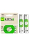 Gp Recyko 650 Mah R03 Aaa Şarjli 2li Ince Kalem Pil 