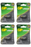 GPCr123A Dl123A/Cr123A Boy Lityum Pil, 3 Volt, 4 Adet Pil